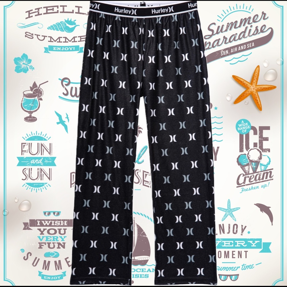 Boys Hurley Logo Pajama Bottoms